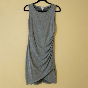 Leith ruched body-con sheath dress, gray, medium
